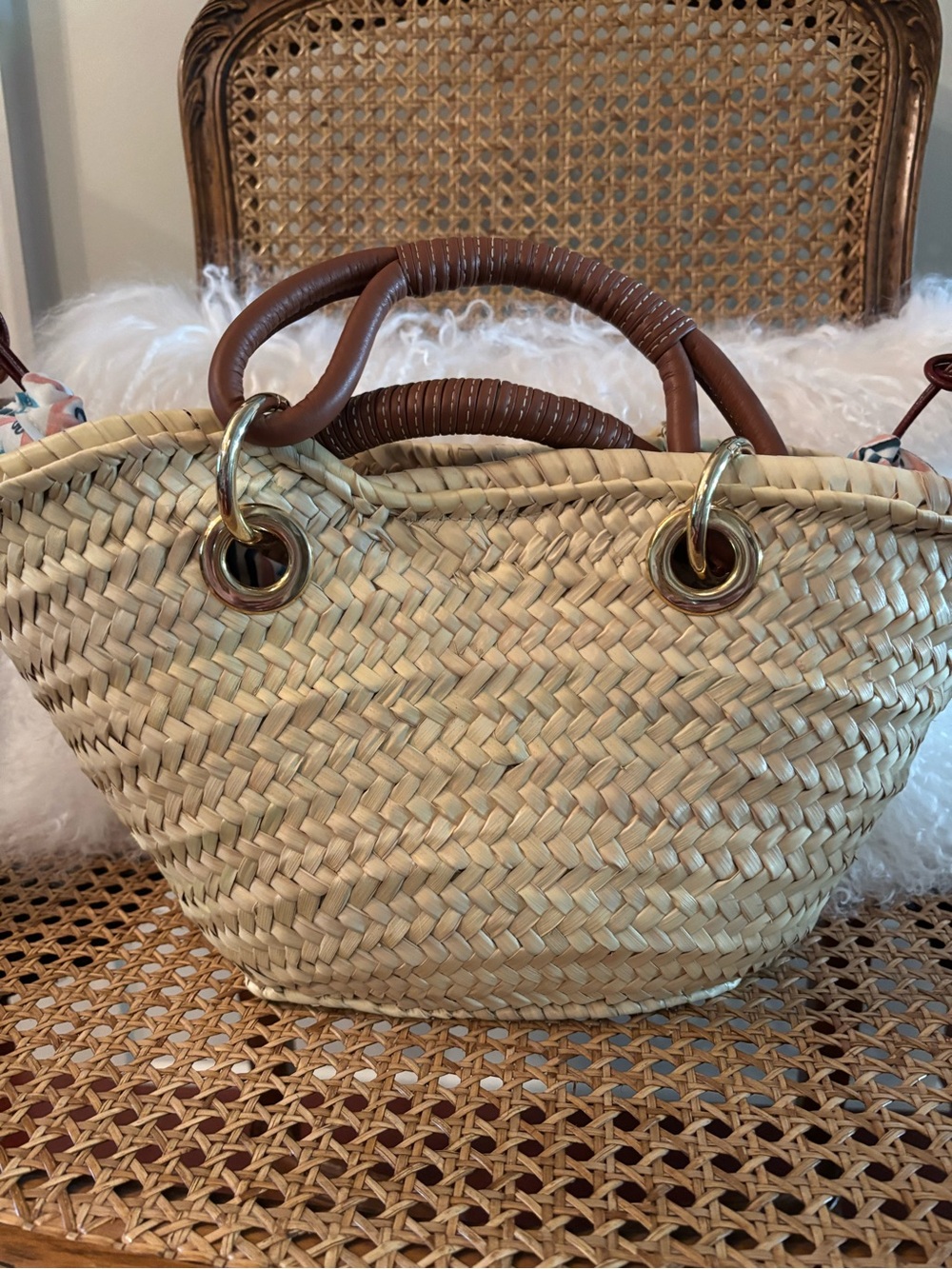 Paris/64 Capazo Soho Cuervo Handmade Basket Bag Raffia - Picture 3 of 7